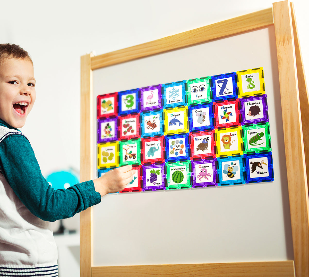 PicassoTiles 56 Piece Set with Artwork Graphics