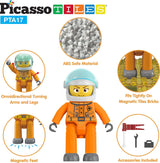 PicassoTiles 4 Piece Astronaut Character Figure Set