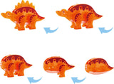 PicassoTiles Magnet Tile Dinosaur Action Figure Playset Mix or Match Compatible Prehistoric Parts