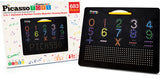 PicassoTiles Double Sided 12"x10" Letters and Numbers Magnetic Drawing Board