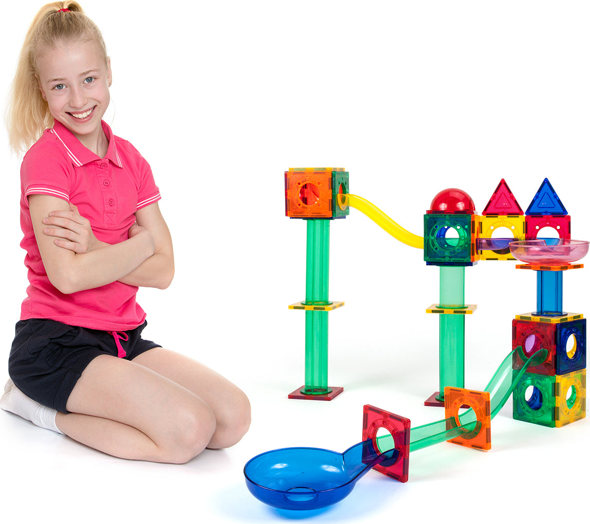 PicassoTiles 70pc Marble Run Building Blocks
