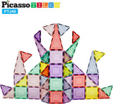 PicassoTiles Magnetic Tiles Building Set with Glitter Tiles