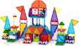 PicassoTiles 333pcs Magnetic Brick Tile and Magnetic Tile Combo Set