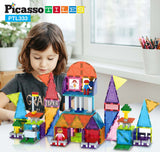 PicassoTiles 333pcs Magnetic Brick Tile and Magnetic Tile Combo Set