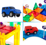 PicassoTiles Magnetic Race Car Track Building Set with Trucks