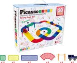 PicassoTiles Magnetic Race Car Track Building Set with Trucks