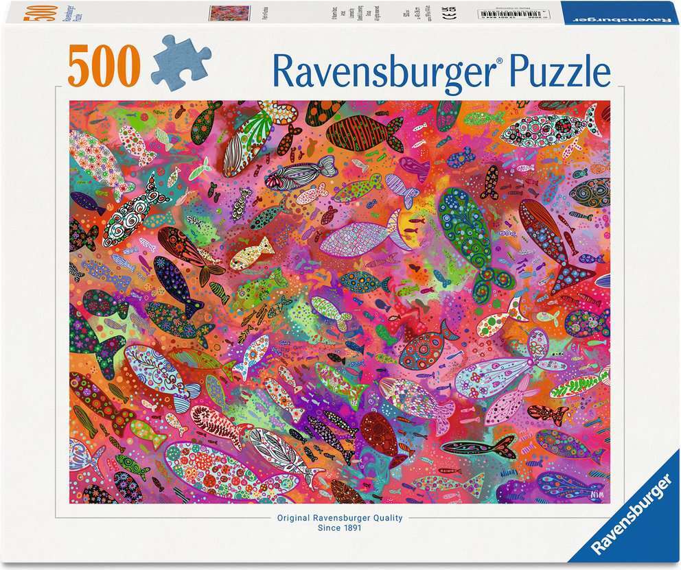 Fish in Fuchsia 500 Pc Puzzle