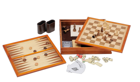 7-in-1 Combination Wood Game Set – 12 inch board