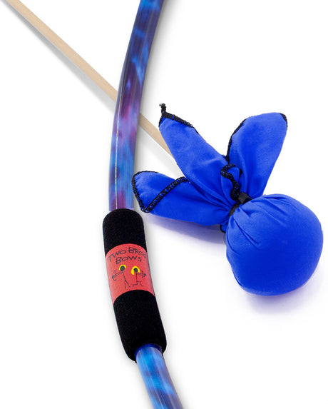 Blue Tie-Dye Bow with Cobalt Arrow