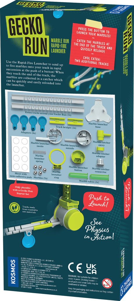 Gecko Run: Marble Run Rapid-Fire Launcher Expansion Pack