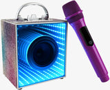 Pop Star Karaoke Infinity Lights Bluetooth Speaker & Mic Combo-Bling Edition