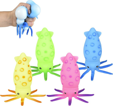 Squish and Stretch Squid 6.25" (assortment - sold individually)