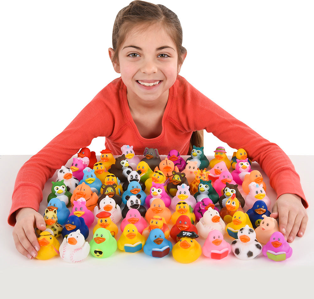 2" Rubber Ducky Assortment 100pcs/ Bag