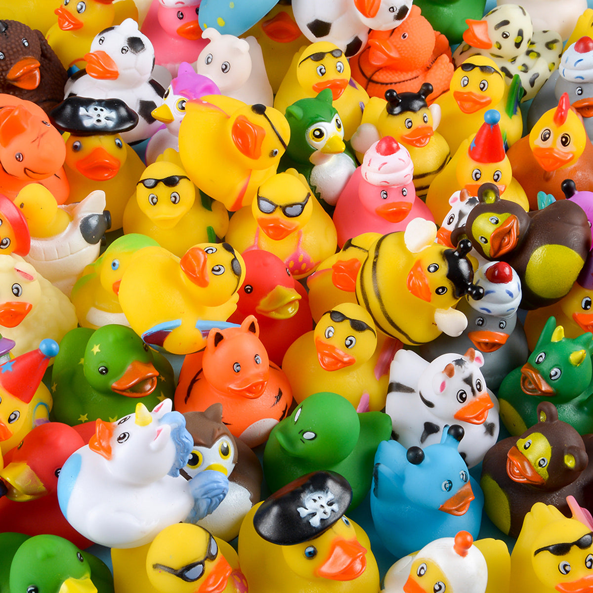 2" Rubber Ducky Assortment 100pcs/ Bag