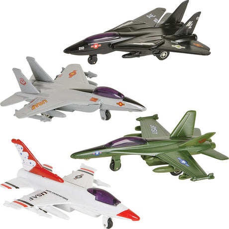 4" Die-cast Pullback Fighter Jet