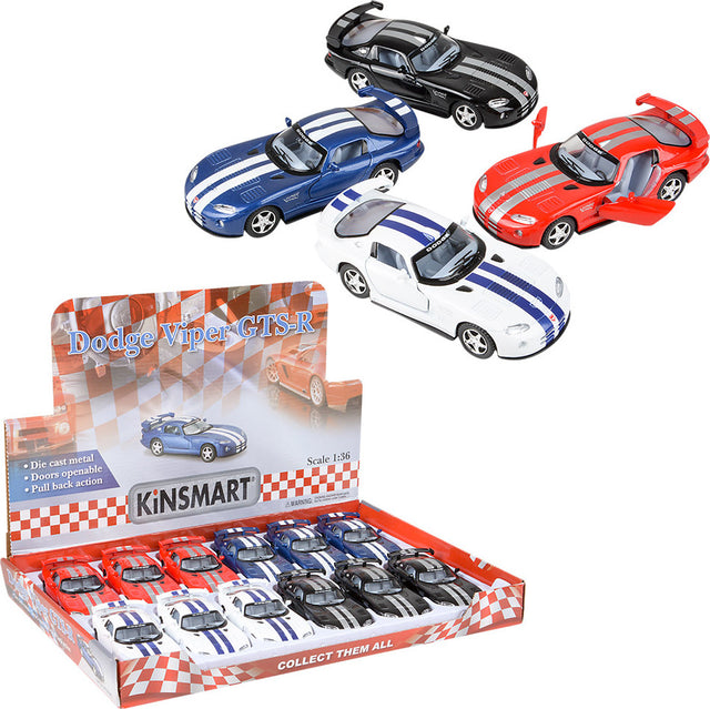 5" Die-cast Pull Back Dodge Viper Gts-r