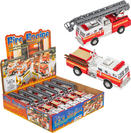 5.5" Die-cast Pull Back Fire Truck