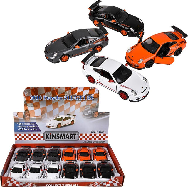 5" Diecast Pull Back 2010 Porsche 911 GT3 Rs