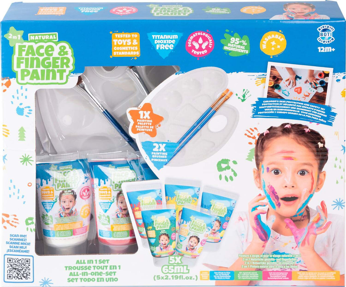 Natural Face & Finger Paint All in One Paint Set