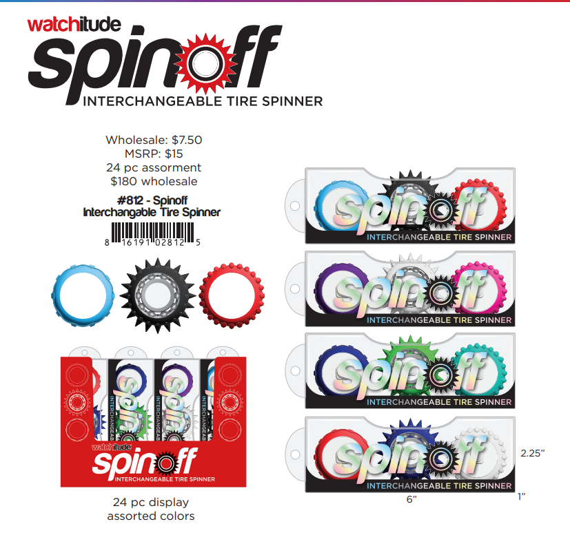 Spinoff Interchangable Tire Spinner