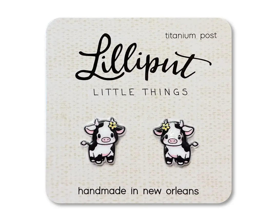 Lilliput Earrings: Baby Cow