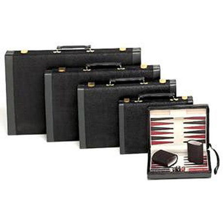 Magnetic Black Suede Backgammon Set 9"