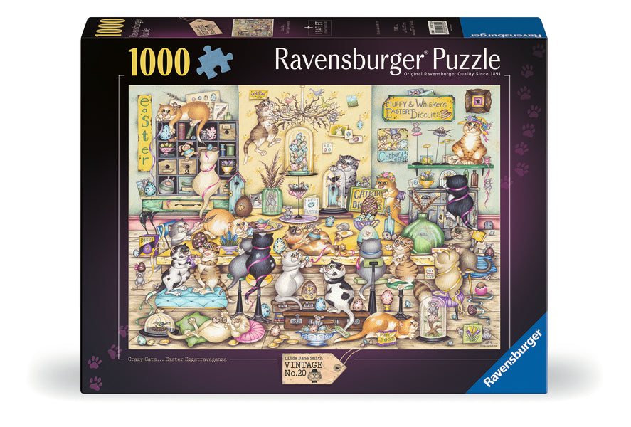1000pc Crazy Cat's Easter Eggstravaganza-