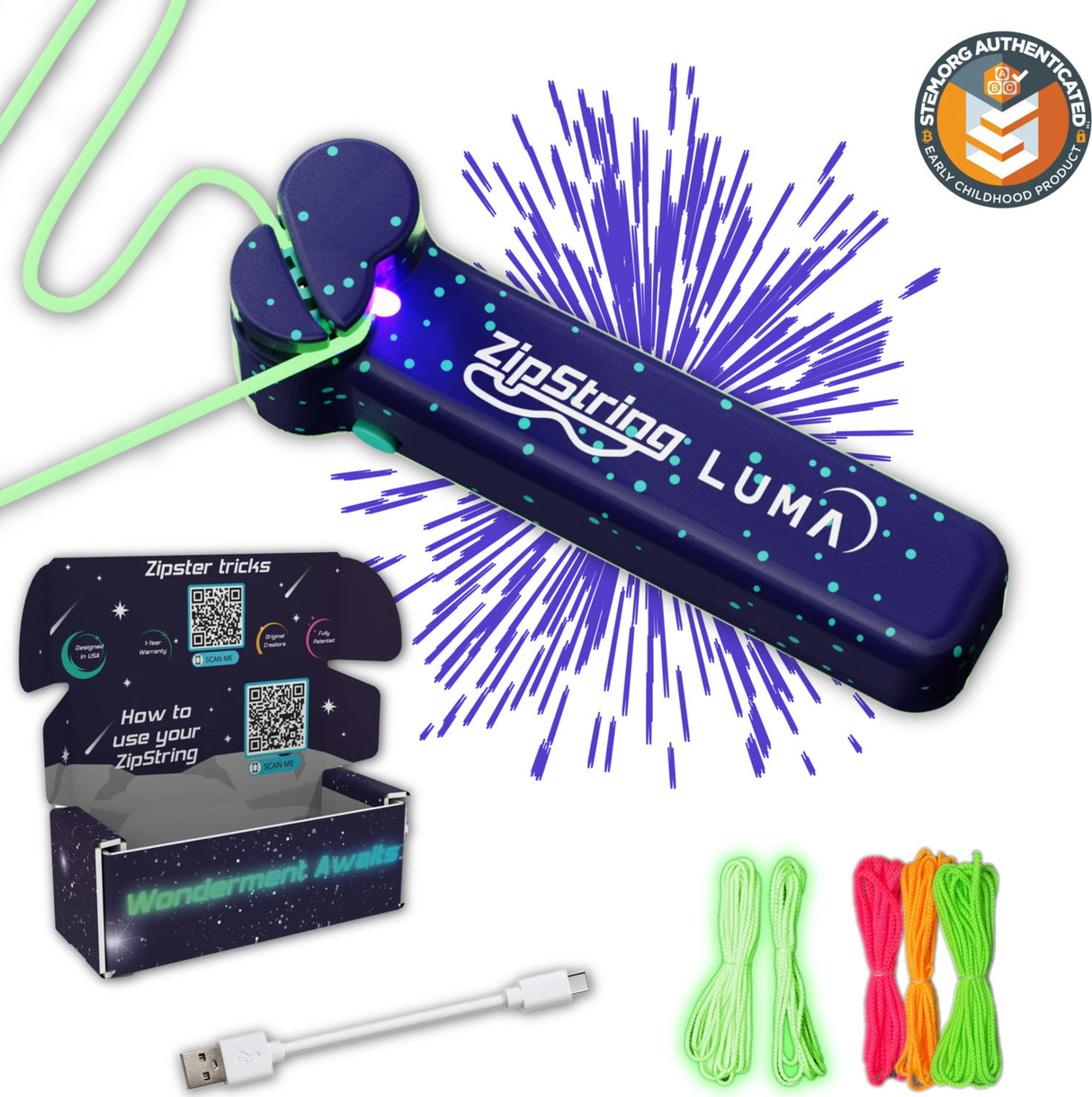 Zipstring Luma (glow-in-the-dark)