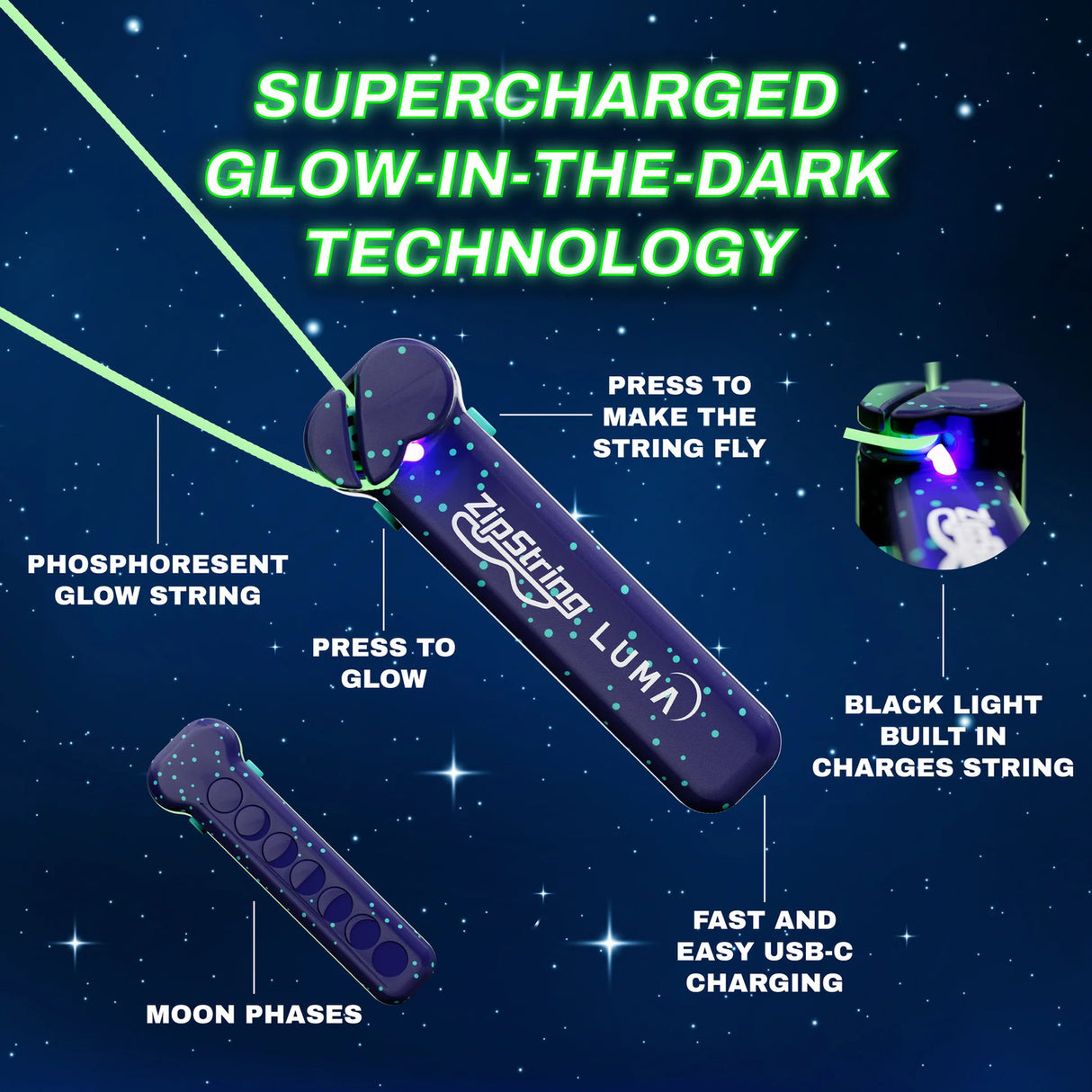 Zipstring Luma (glow-in-the-dark)