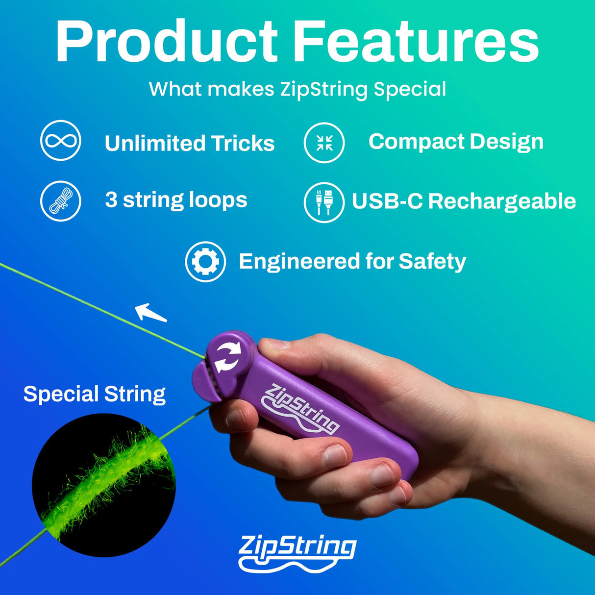 ZipString - The Original (Bodacious Blue)